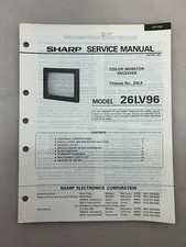 Sharp 26LV96 Original Service Manual Free Shipping