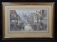 Thomas Henri THOMAS (1839-1915) Gathering Queen King London England 1872