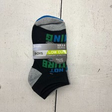 Round The Clock 3 Pairs "Game Over" Print Low Cut Socks Boys Size 6-8 NEW