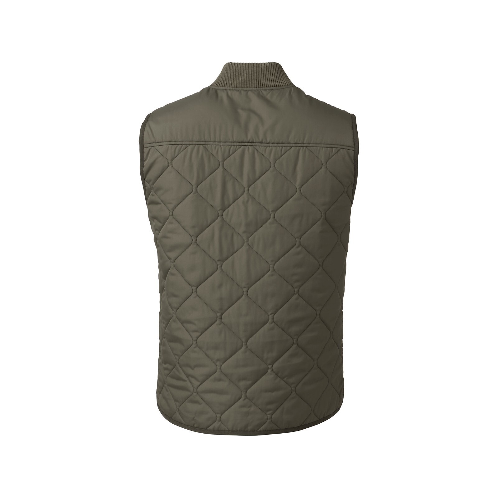 NEW Lands' End Men's Insulated Quilted Vest Olive Green Tan size M Tall