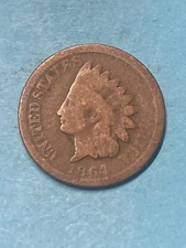 1864 Indian Head Cent - Bronze - As Shown! (#0172)