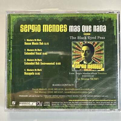 Sergio Mendes Mas Que Nada CD Promo New Sealed | eBay