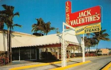 JACK VALENTINE'S Fort Lauderdale, Florida Omaha Steaks Ice Show Vintage Postcard