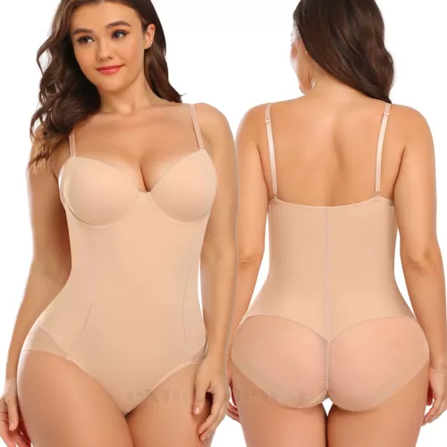 Women's Tummy Control Underwire Bra Bodysuits Body Shaper Leotards Top Jumpsuit - Picture 19 of 23