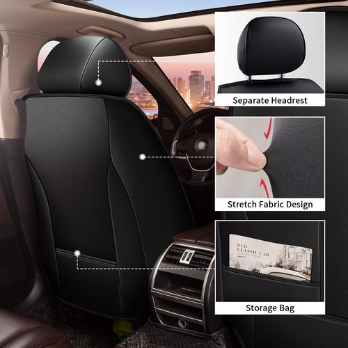 Car Seat Covers Fit for Nissan Titan 2009-2024 2025 Faux Leather Seat Cover F... - Picture 3 of 8