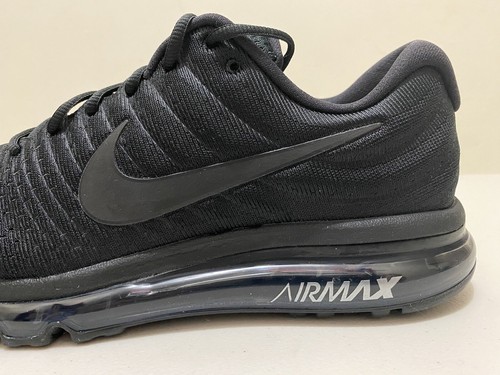 Nike Air Max 2017 Mens Shoes US 13 UK 12 New Walk Running Sneakers Triple Black - Picture 4 of 24