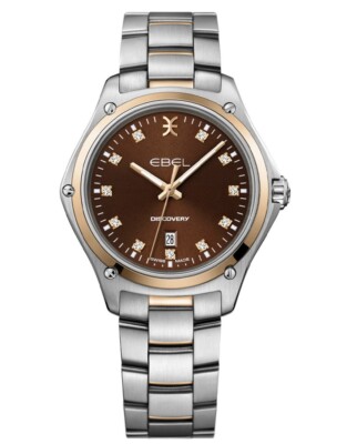 Brand New Ebel Discovery Women s Brown Dial Diamond Markers Watch 1216425