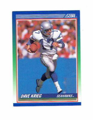 Dave Krieg Seattle Seahawks #17 Quarterback #61 Score 1990