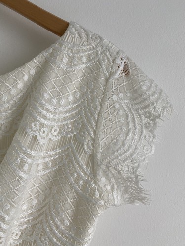 Tiffany Rose White Lace Maternity Dress Party Occasion Size 2 Aus 10/12 Made UK - Picture 3 of 9