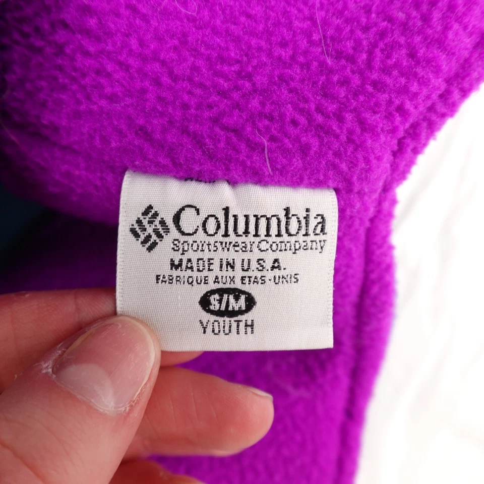 Vintage Columbia Hat Cap Youth Medium Blue Purple Twisted Jester Snowboarding - Image 3 of 4