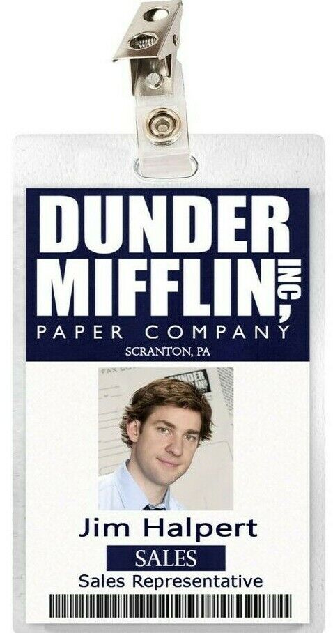 The Office Pam Halpert Beesly Dunder Mifflin ID Badge Card Download Image  Name Tag Cosplay Costume