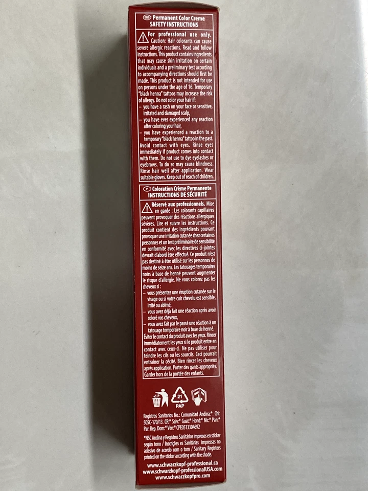 PACK 2 Schwarzkopf IGORA ROYAL Color Permanente Crema Color de Cabello 2.1 OZ 1-0 Negro Foto 3 de 4