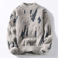 Men's Fashion Sweater - Loose Fit Knitted Pullover, Warm Round Neck Winter S-2XL