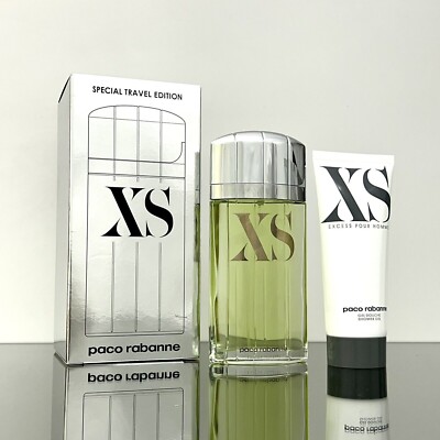 XS POUR HOMME by PACO RABANNE Men 2pc SET 100ml S/G+ 100ml EDT Spr