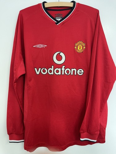 ORIGINAL Manchester United 2001-2002 LONG SLEEVE Home Shirt (please 