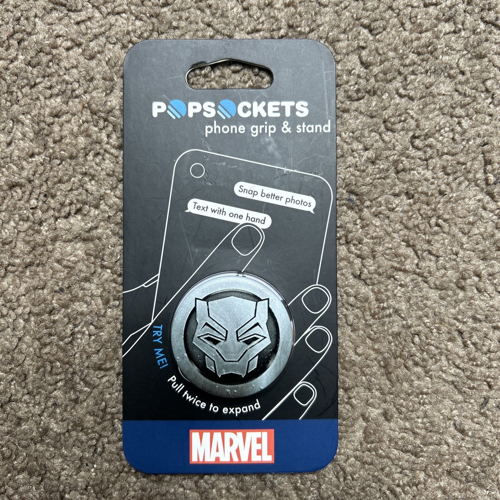 PopSockets Single Phone Grip PopSocket Phone Holder Black Panther BK-image