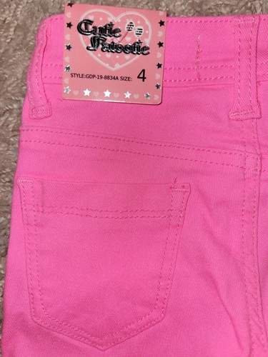 NWT! Cutie Patootie Hot Pink Skinny Stretch Jeans Adjustable Waist Size 4 - Picture 5 of 7