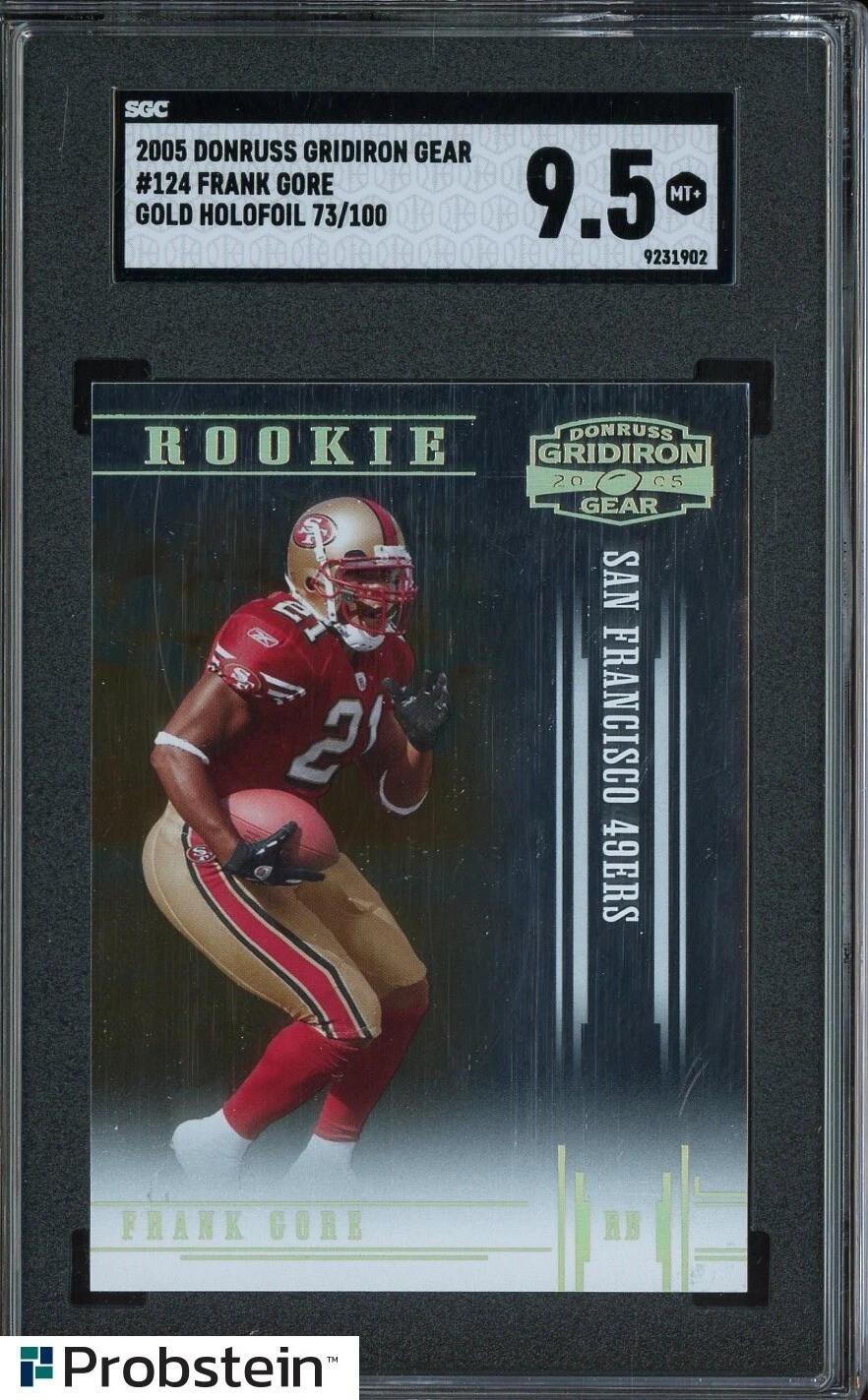 Frank Gore Donruss Gridiron Gear #124 Gold Holofoil
