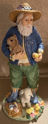 1998 Sarah’s Attic Santas of the Month  April Series G 6533 Easter Santa Figure - Picture 15 of 16