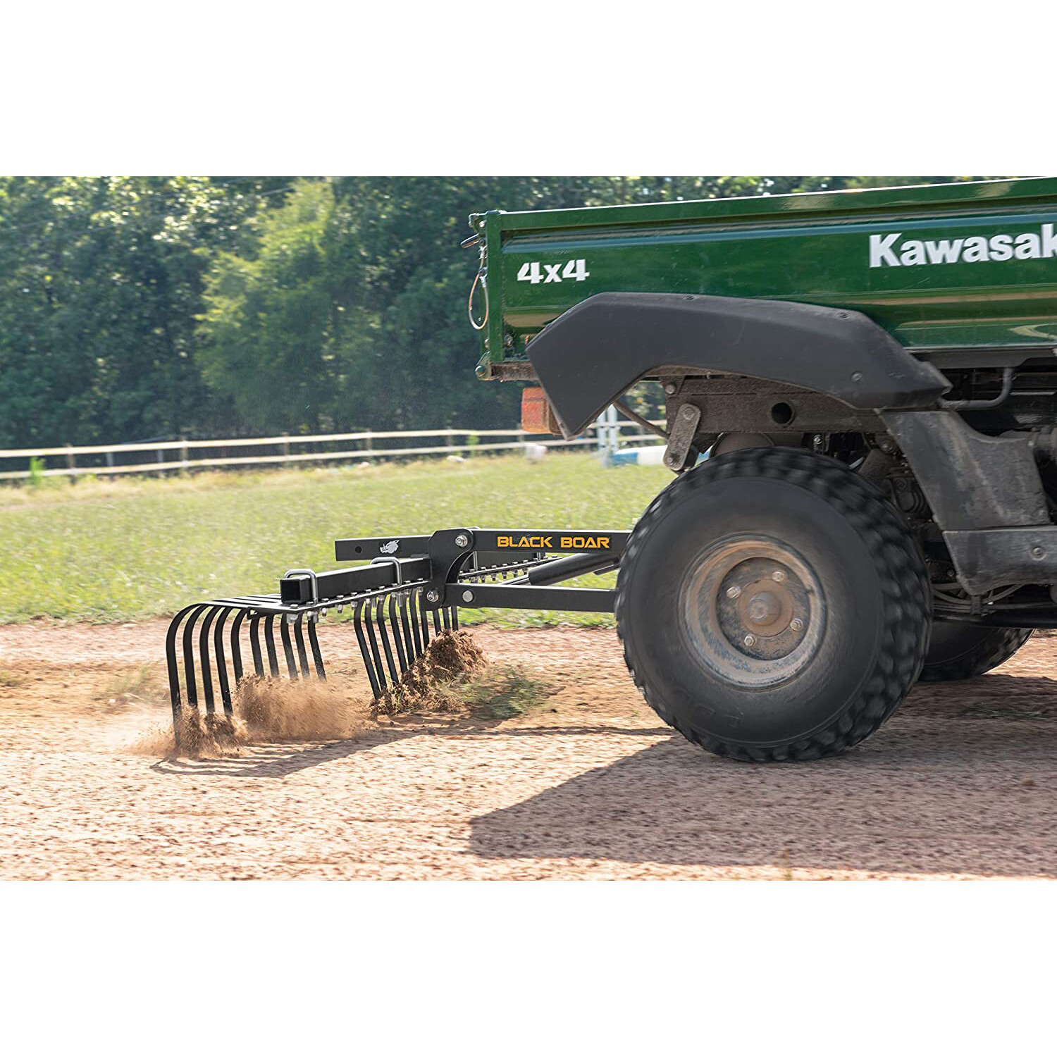 Ied Rake Vehicle Camco Black Boar ATV/UTV Implement Custom Vehicle Landscape Rake Tool ...
