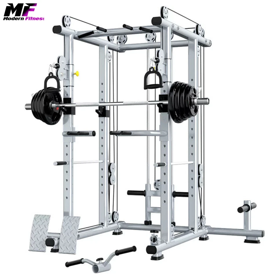 Power Rack Squat Cage with Cable Pulley System Home Gym Weight Lifting Training - Image 3 of 3