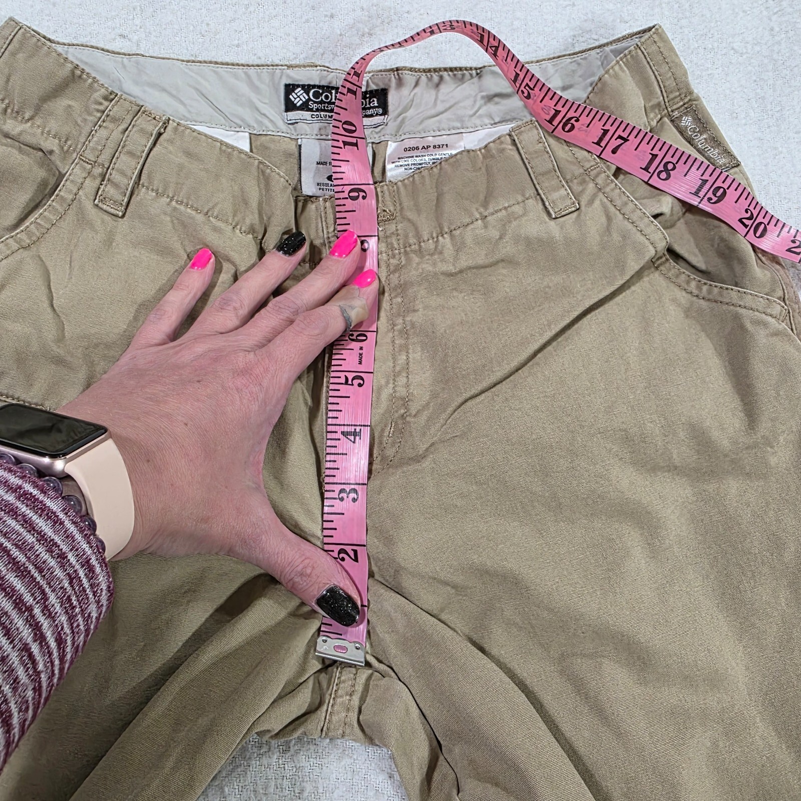 Columbia Hiking Pants Womens Tan Brown 6P Straight Leg Canvas Fex Hiking Outdoor image 10