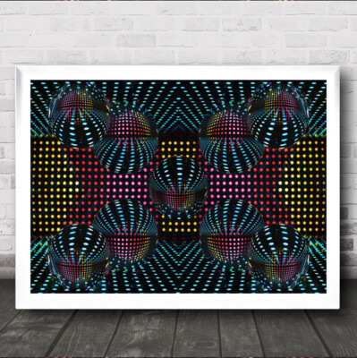 Getting Dizzy Creative Edit bunte Discokugeln Wandkunstdruck