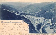 Schalksmuhle Germany Gruss aus Birds Eye View Vintage Postcard AA62274