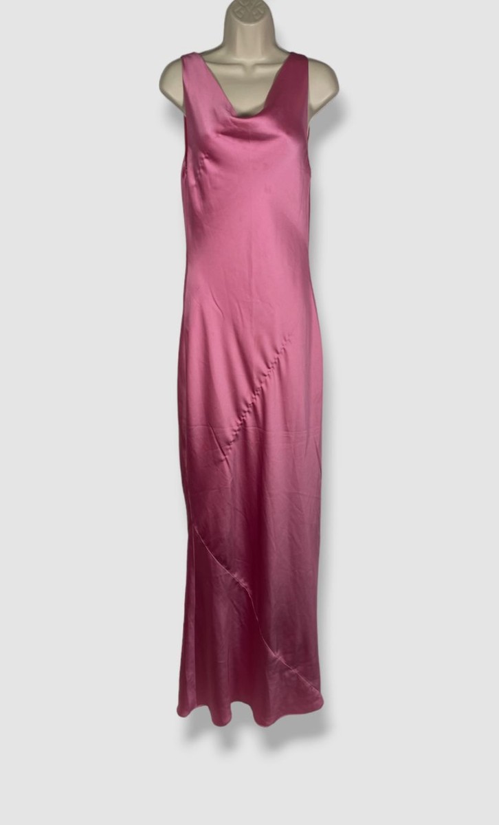 norma kamali maria cowl-neck satin maxi dress MARIA GOWN Black Norma Kamali