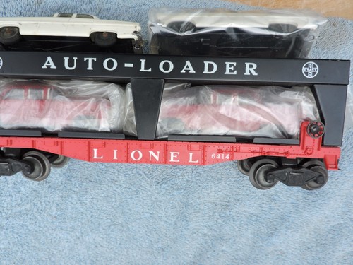1956 Lionel 6414 Auto Loader Red & White Cars Chrome Bumpers & Extra Yellow car - Picture 5 of 21