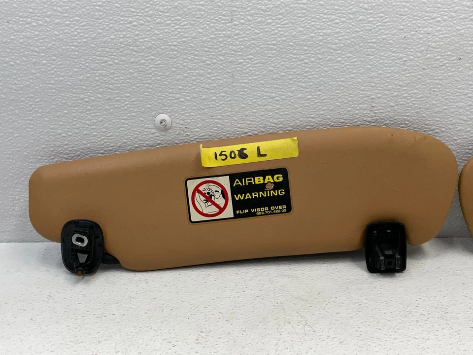 06 07 08 Porsche Cayman S conjunto de viseira solar frontal esquerda e direita 1506 fabricante de equipamento original - Imagem 2 de 4