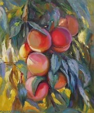 Fruits painting IMPRESSIONISM Original Oil on canvas by E. Chernyakovsky