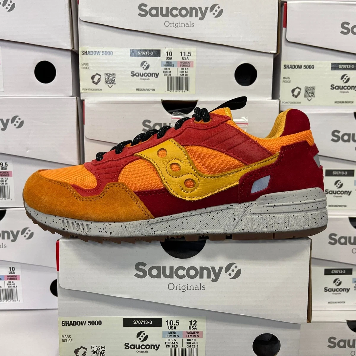 SAUCONY ORIGINAL SHADOW 5000 ORANGE/YELLOW/RED S70713-3 UNISEX MEN WOMEN  SNEAKER