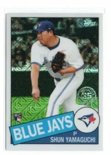 Shun Yamaguchi 2020 Topps 1985 Silver Pack Mojo Refractor RC #27 Blue Jays