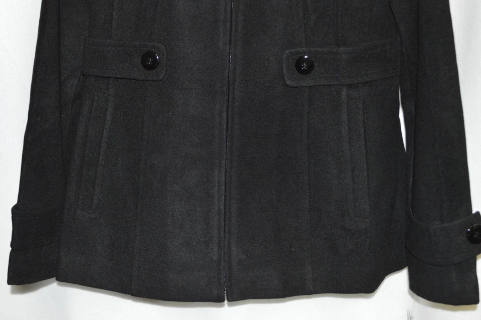 Covington 女式连帽抓绒步行黑色夹克 - S/M 码全新带标签 — 第 4/4 张图片