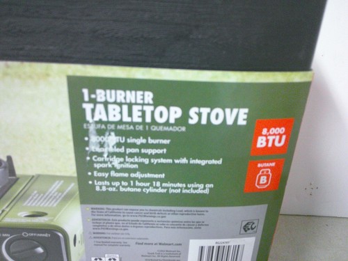 Ozark Trail 1-Burner Tabletop Stove Green 8000 BTU Butane Camping Survival NEW - Picture 3 of 4