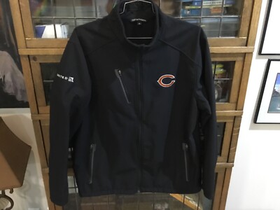 Chicago Bears Navy PORT AUTHORITY Soft Shell Embroidered LOGO Jacket SZ XL -Cool