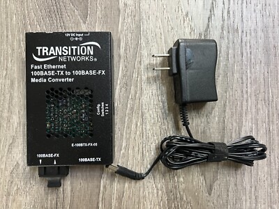 Transition Networks Fast Ethernet 100Base-TX to 100Base-FX Media Converter
