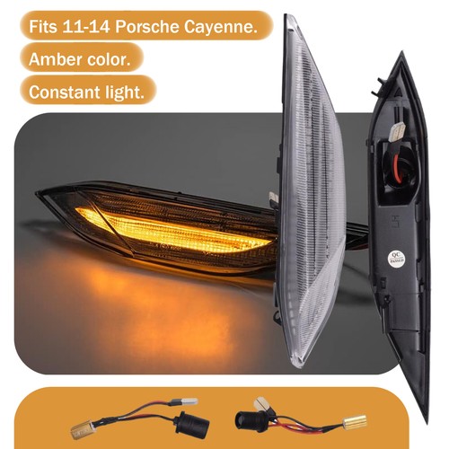 1 Pair Bumper Side Marker Light for 2011 2012 2013 2014 Porsche Cayenne 958 - Picture 6 of 11