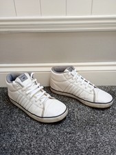 Adidas White High Top Basketball Trainers Sneakers Shoes Size 5