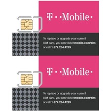 2 Pack Authentic Official SIM Card Micro/Nano/Standard GSM 4G/3G/2G LTE Prepa...