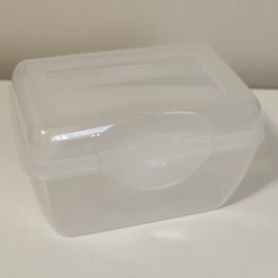 Sterilite Flip Top Clear Plastic Storage Box 3 x5  Index Card Holder 1771