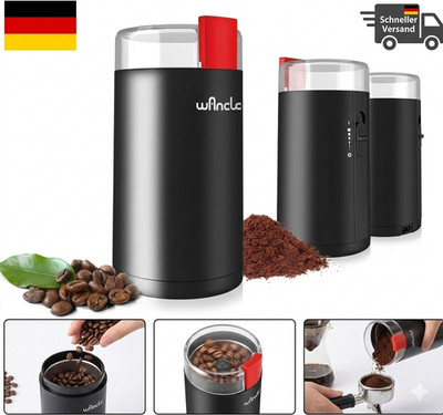 Kaffeemühle, Wancle Elektrische Kaffemühle für Bohnen ＆ Gewürze, Edelstahl Kling