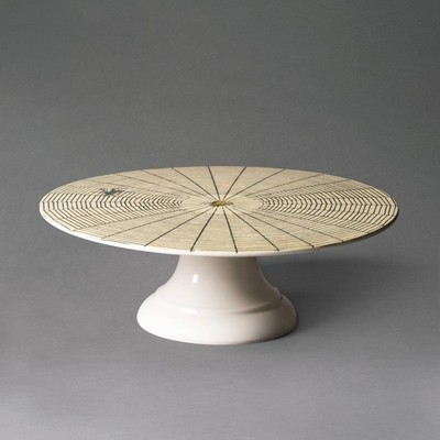 THRESHOLD 12'' SWEET TRAPPINGS SPIDER WEB MELAMINE CAKE STAND *DISTRESSED PKG