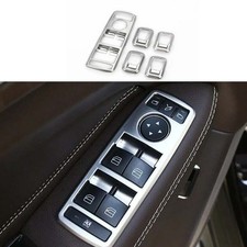 Lock Control Switch Trim Inner Window Door For Benz E-Class W212 Silver 2010-15