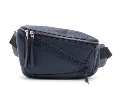 LOEWE navy body bag braided design