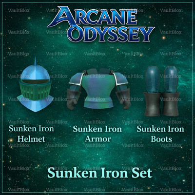 Arcane Odyssey Sunken Iron Set | Sunken Iron Helmet | Sunken Iron Armor & Boots