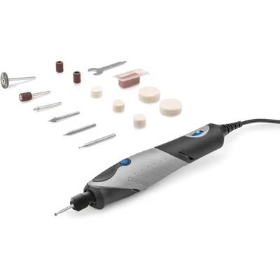 Corded Variable Speed Rotary Tool & 11 Accessories, Ergonomic Design, .5A/120V