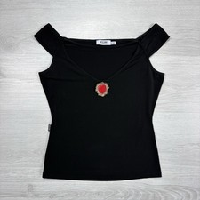 Vintage Y2K Moschino Jeans Top Bare Shoulders...