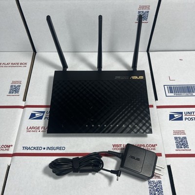 ASUS RT-AC66U Dual-Band Gigabit Wireless Router - 802.11AC 2.4 5Ghz - SAME DAY
